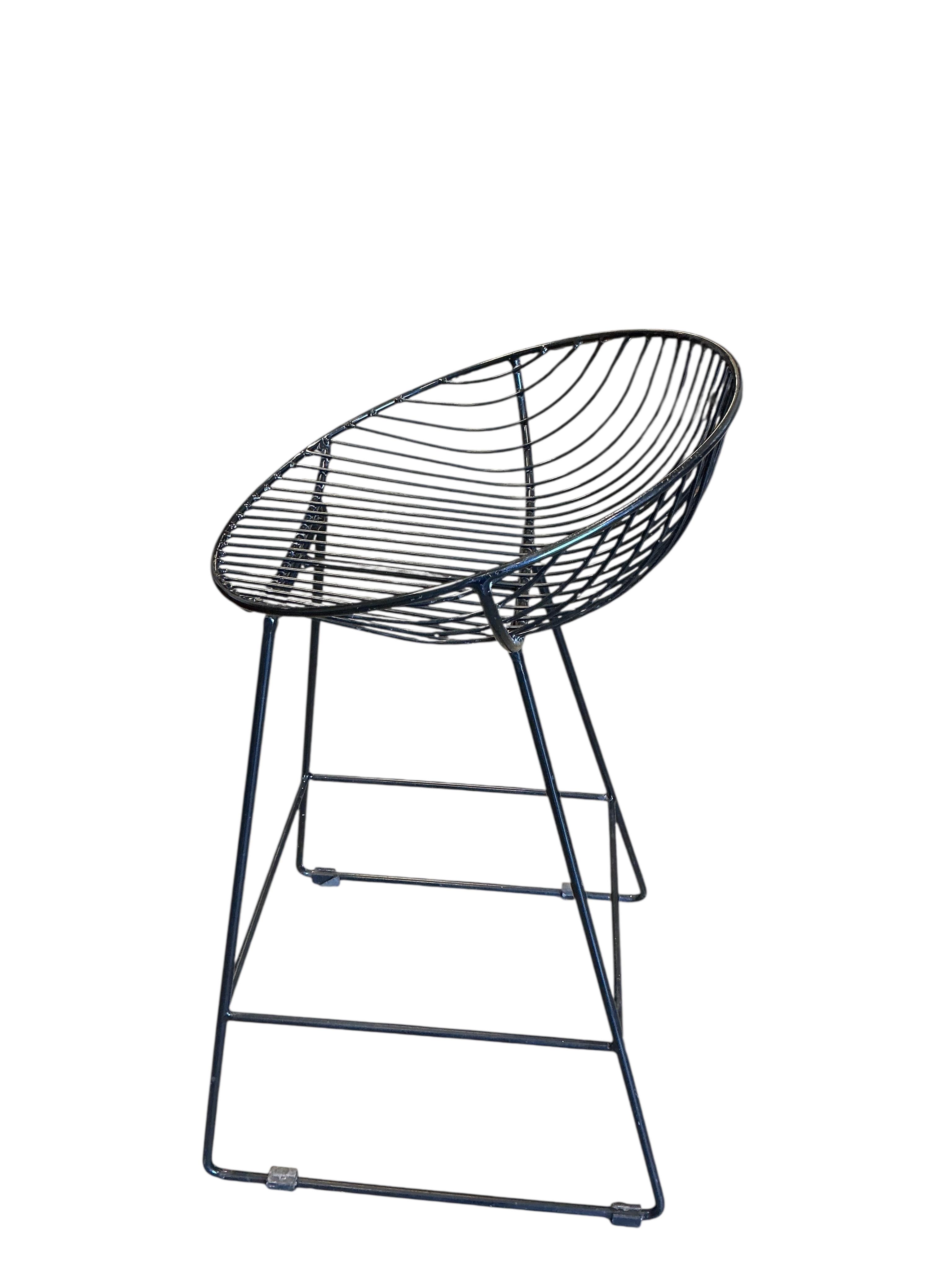 Three Contemporary wirework bar stools, height 84cm